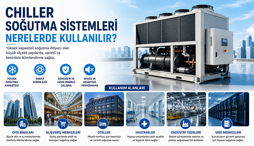 Chiller Soğutma Sistemleri Nerelerde Kullanılır?